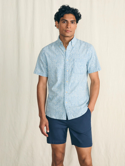 Faherty Short-Sleeve Stretch Playa Shirt - South Pacific Geo