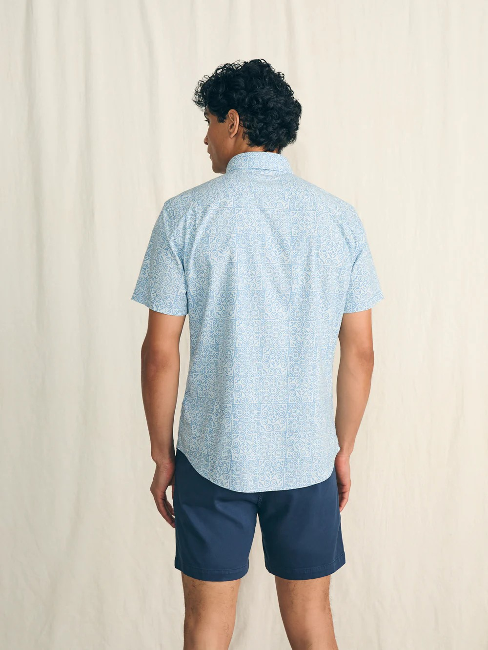 Faherty Short-Sleeve Stretch Playa Shirt - South Pacific Geo