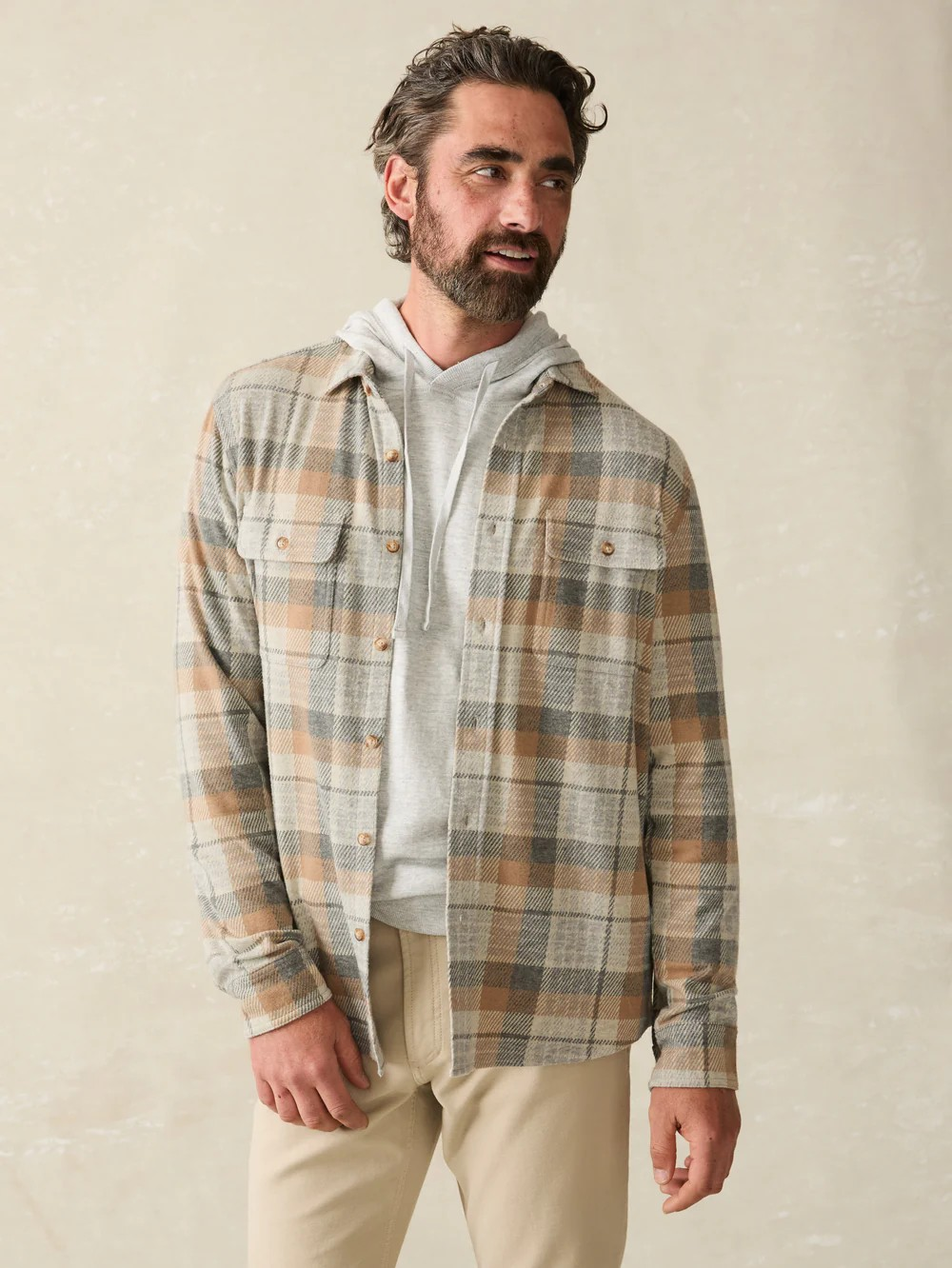 Faherty Legend Sweater Shirt - Western Outpost Plaid