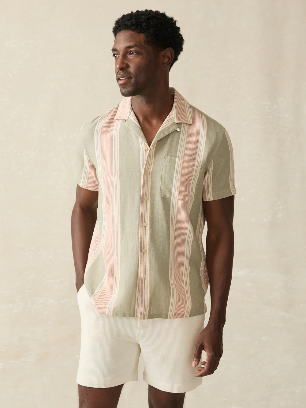 Faherty SS Hemp Blend Camp Shirt