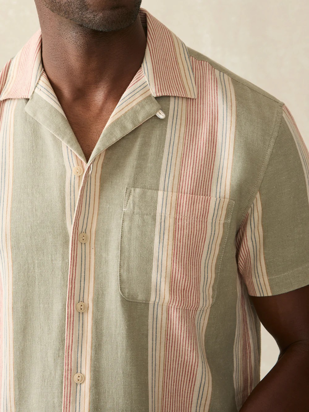 Faherty SS Hemp Blend Camp Shirt