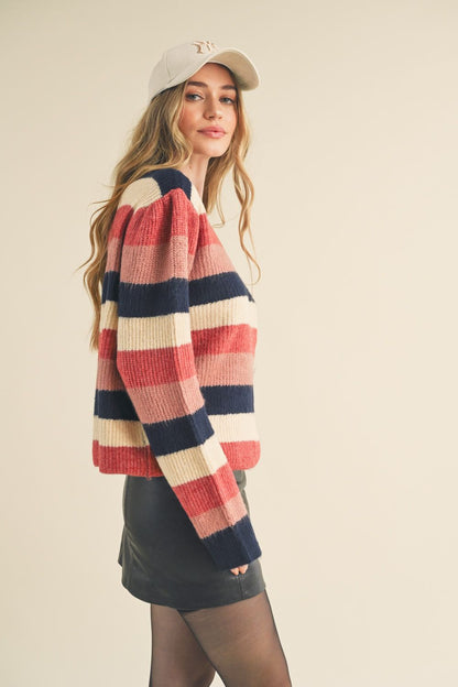 Noemi Color Block Pullover